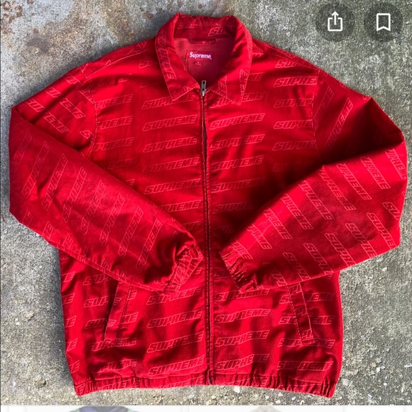 Supreme Debossed Logo Corduroy Jacket